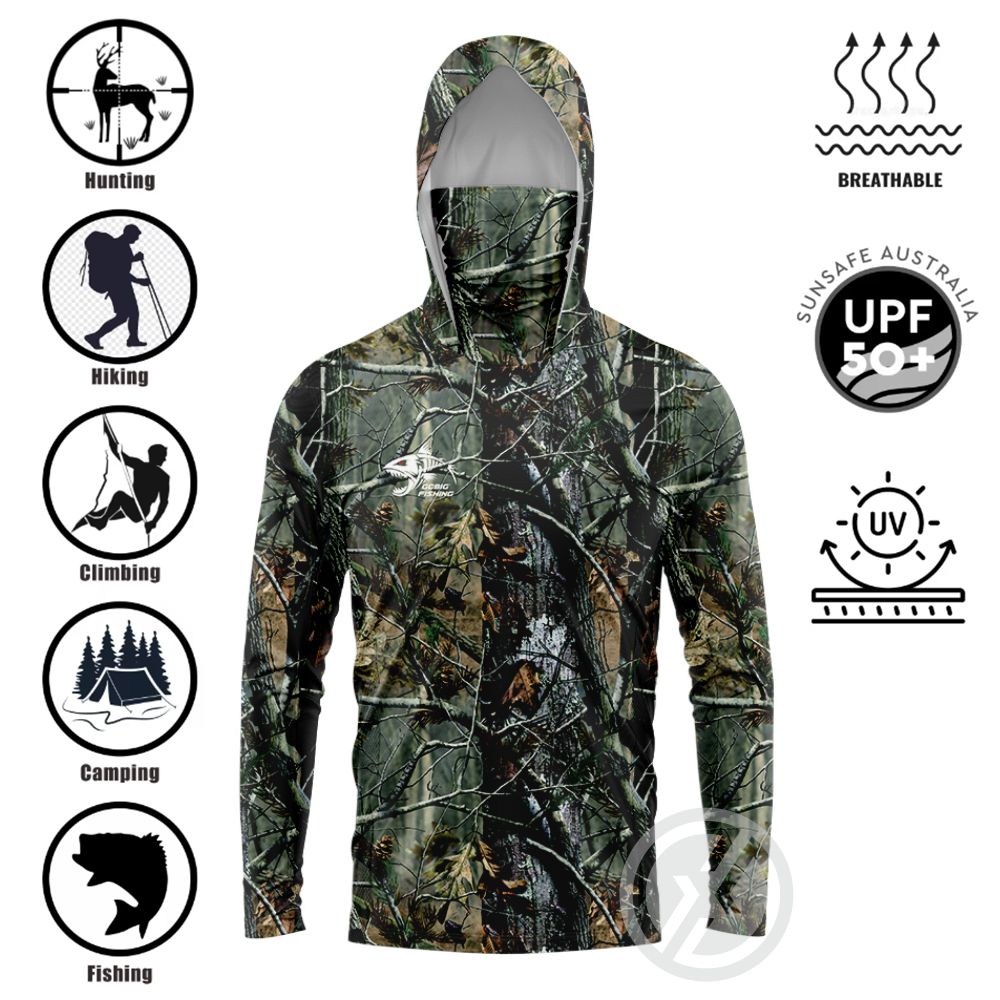 Fishing Hoodie - Kemeja Memancing Berpenutup Kepala UPF50+ dengan