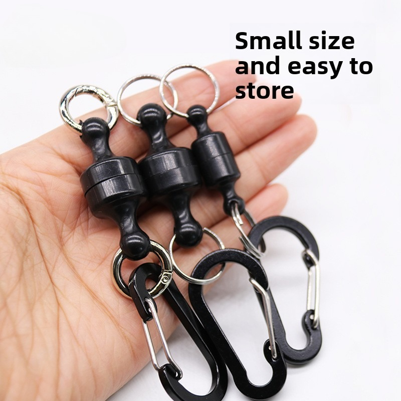 Fishing Gloves - Klip Gesper Magnetik Hitam untuk Sarung