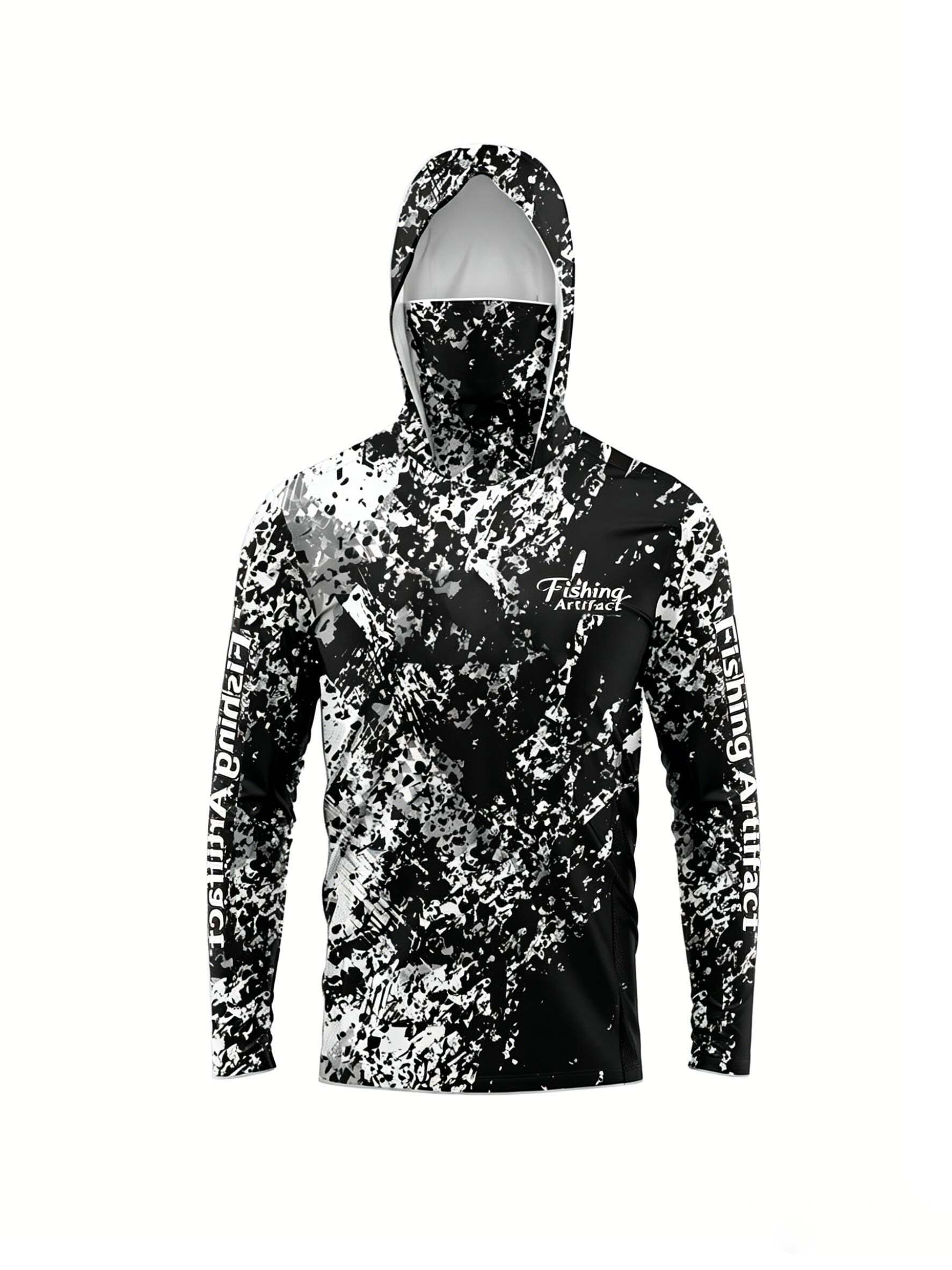 Hoodie Memancing Pria Motif 3D - Fishing Mask Sun Protection ulasan dan harga