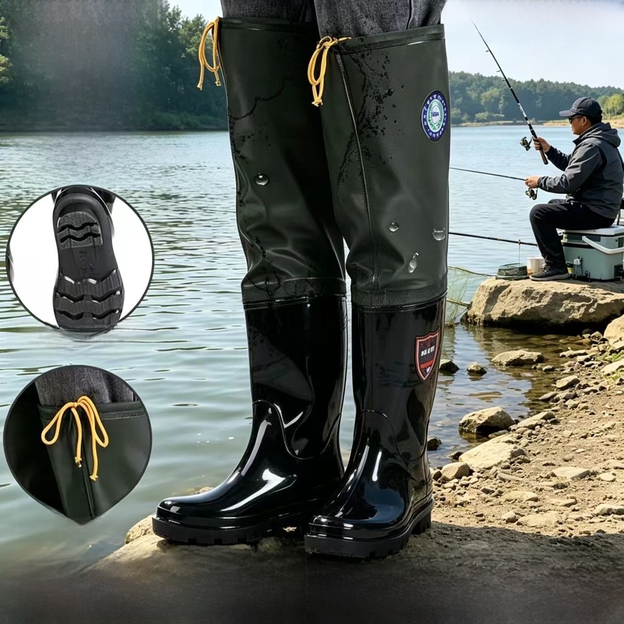 Sepatu Bot Hujan Setinggi Lutu - Fishing Boots ulasan dan harga